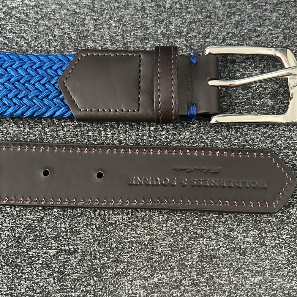 NWOT Holderness & Bourne Braided Stretch Fischer Belt 40 - Picture 3 of 4